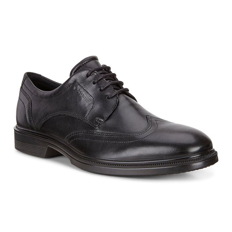 Men Business Ecco Lisbon - Business Shoe Black - India GVALQZ573